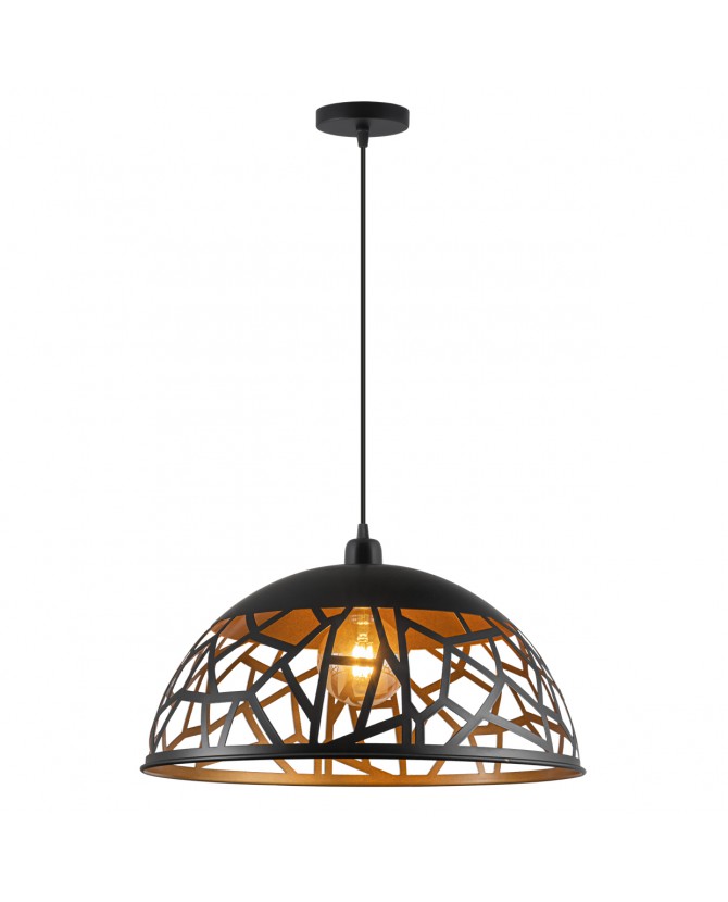 Lámpara de Techo COLGANTE SITO NEGRO/ORO 1 X 60W E-27