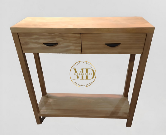 Mueble Consola 2 cajones y balda inferior con 3 cms de grosor.