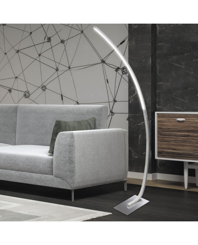 Lámpara PIE DE SALÓN APOLO NIQUEL SATINADO LED 25W 2000LM 4000K