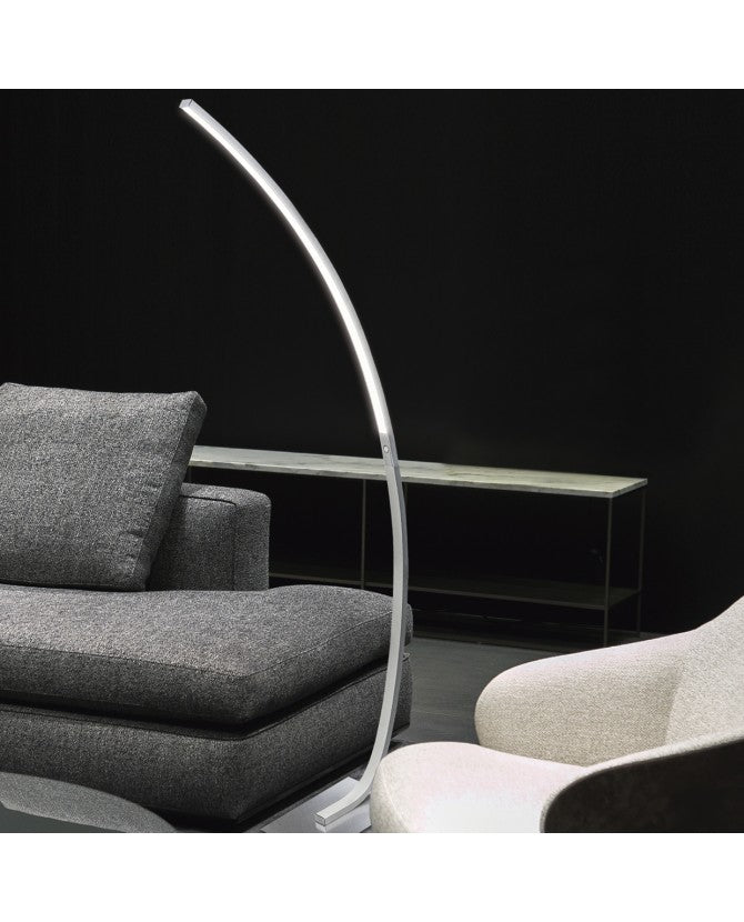 Lámpara PIE DE SALÓN APOLO NIQUEL SATINADO LED 25W 2000LM 4000K