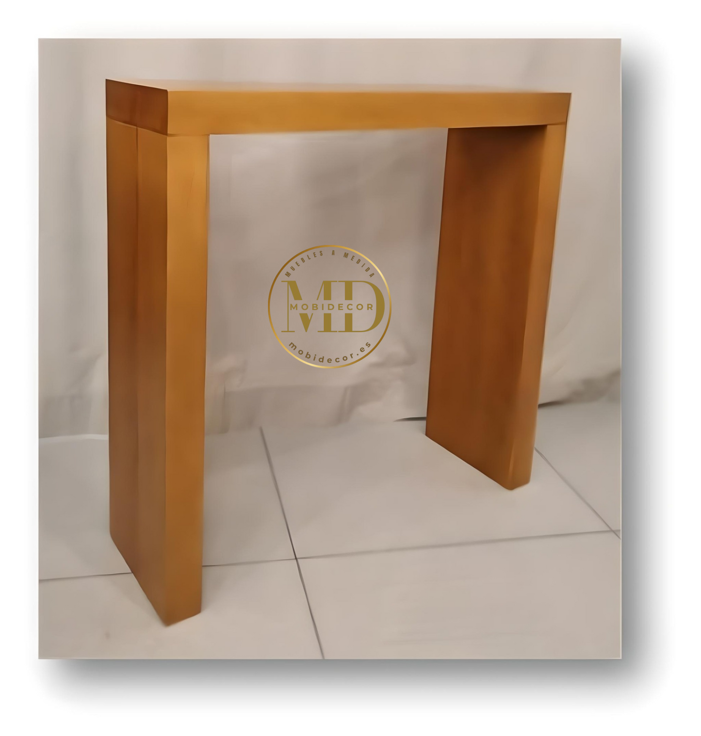Mueble Consola sencilla de madera, sin cajón y sin balda 6 cms de grosor.