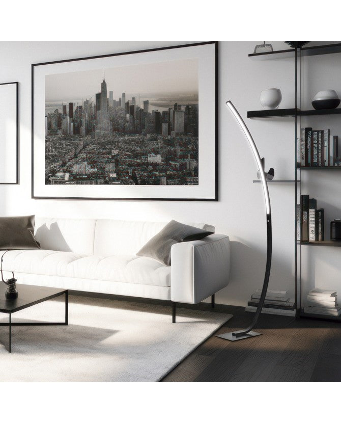 Lámpara PIE DE SALÓN APOLO NEGRO MATE LED 25W 2000LM 4000K