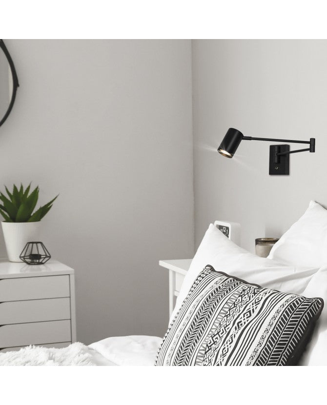 Lámpara de Pared APLIQUE ROMEO METAL NEGRO 1 X 50W GU10