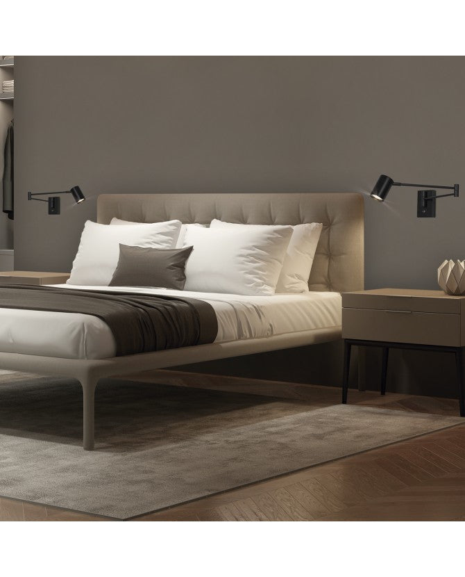 Lámpara de Pared APLIQUE ROMEO METAL NEGRO 1 X 50W GU10