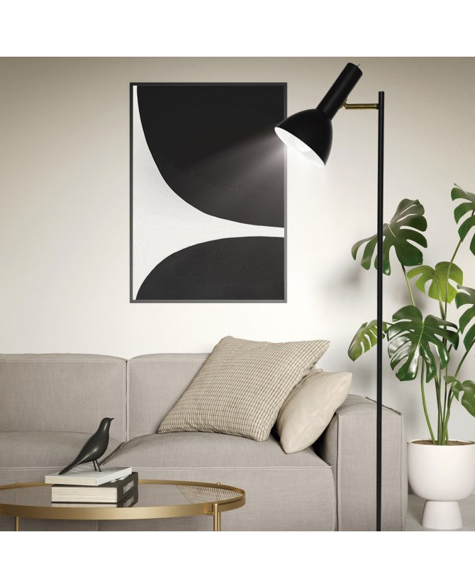 Lámpara PIE DE SALÓN LUMIERE NEGRO 1 X 60W E-27