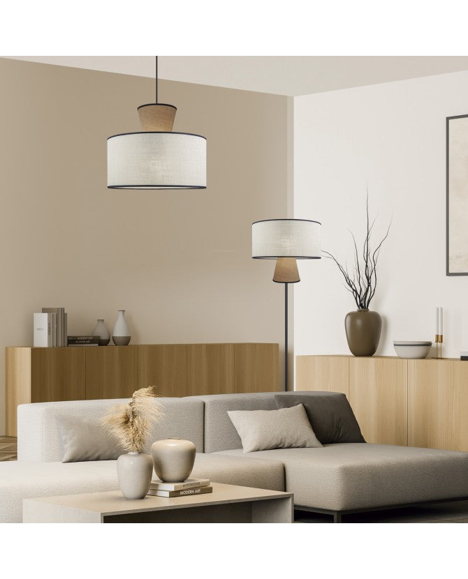 Lámpara de Techo COLGANTE SELMA BEIGE-TOSTADO 1 X 60W E-27