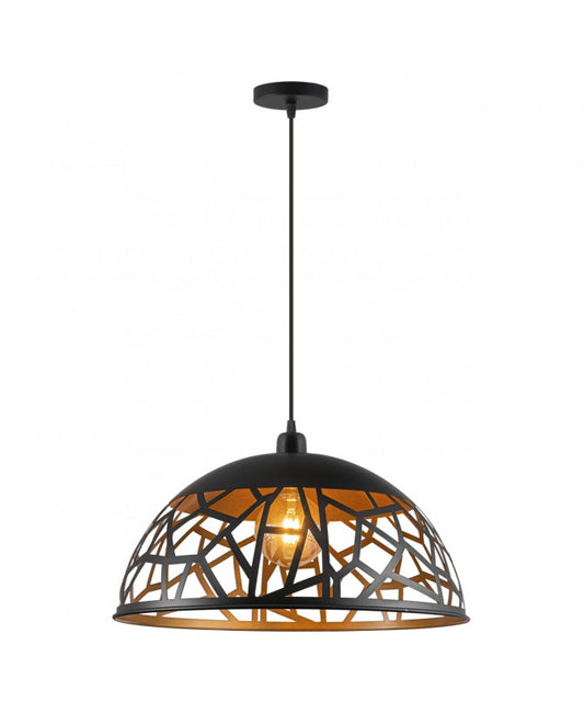 Lámpara de Techo COLGANTE SITO NEGRO/ORO 1 X 60W E-27