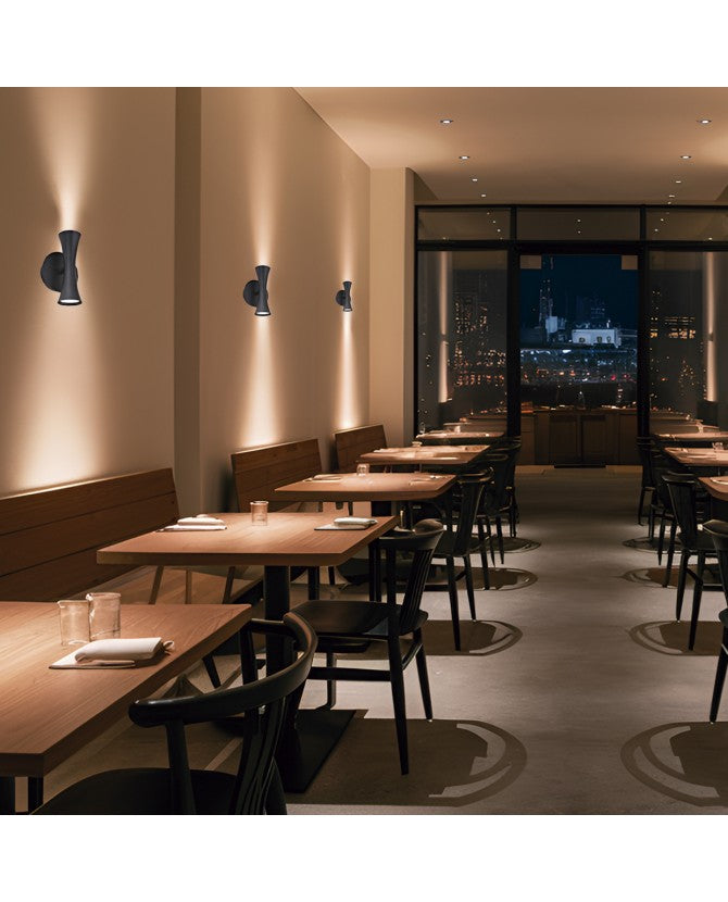 Lámpara de Pared APLIQUE ALDA NEGRO 2 X 50W GU-10