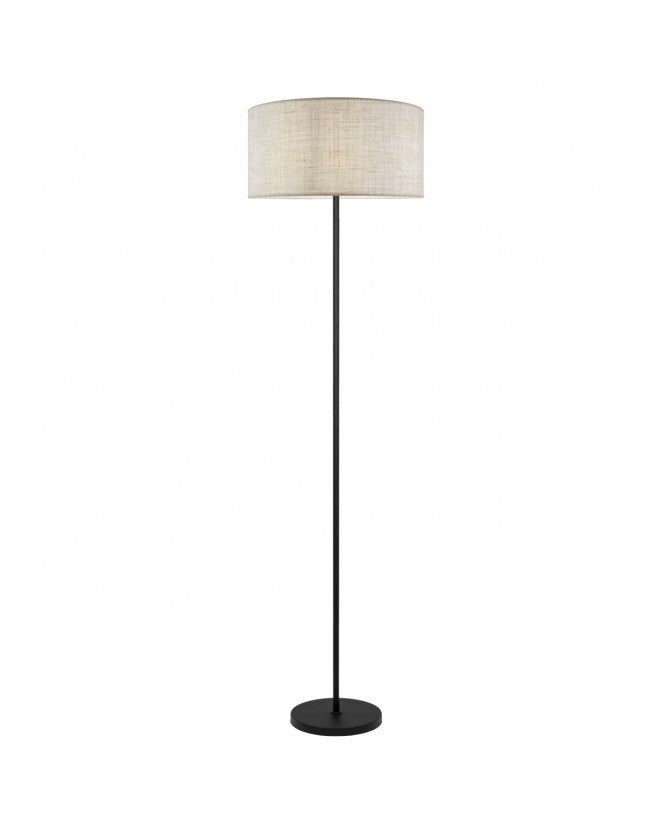 Lámpara PIE SALÓN LARINO LINO TOSTADO 1 X 60W E-27