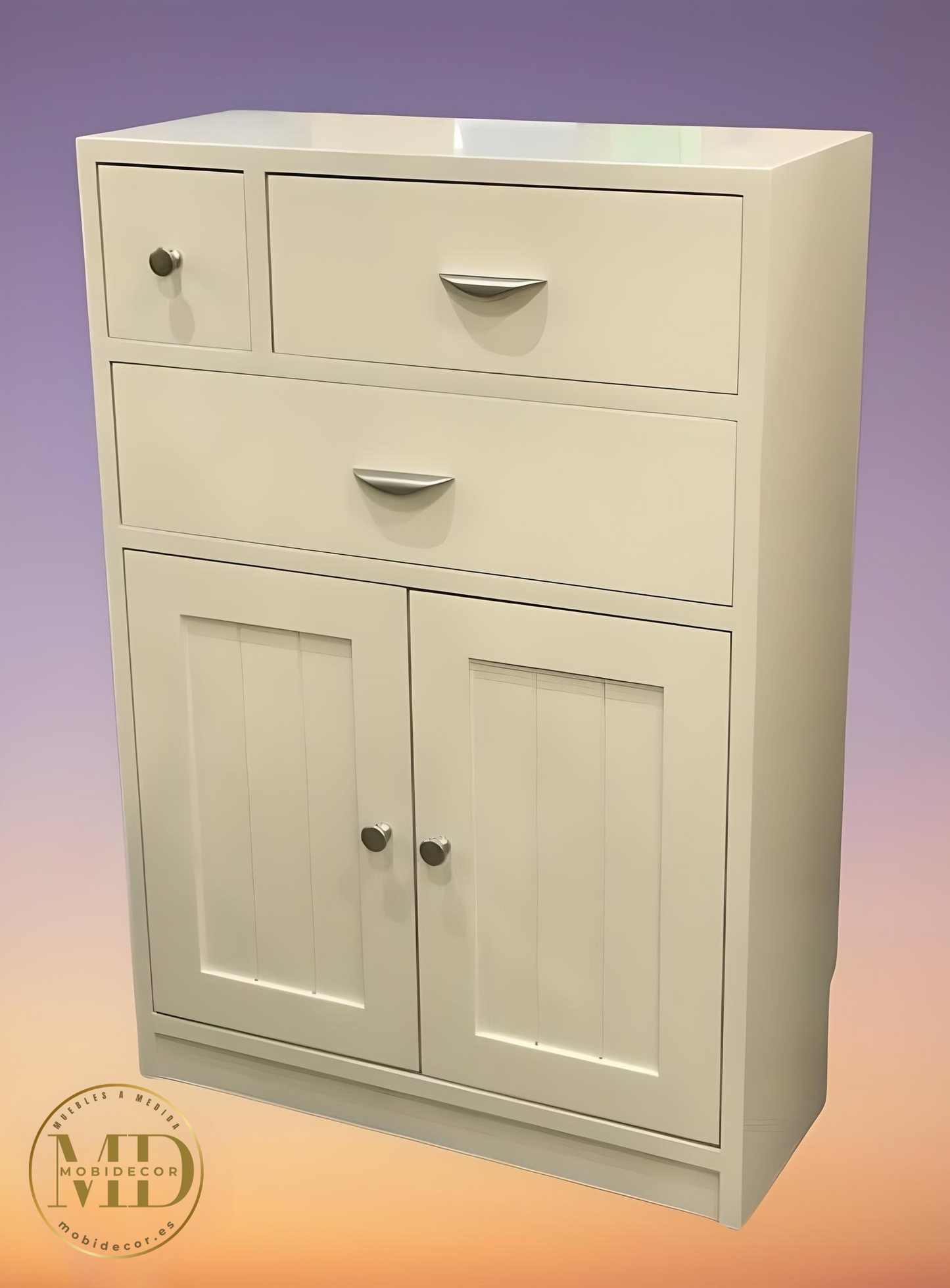 Mueble Auxiliar Multi Cajones, con puertas inferiores o cajones.